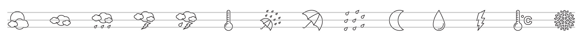 weather line icons