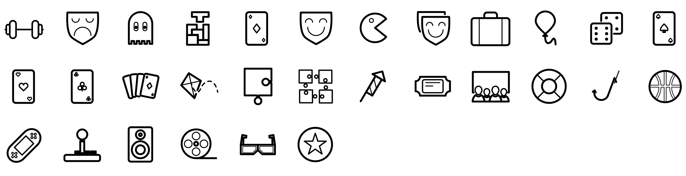 Bold Outline Icons Set - Round Icons Premium - 1000 Icons