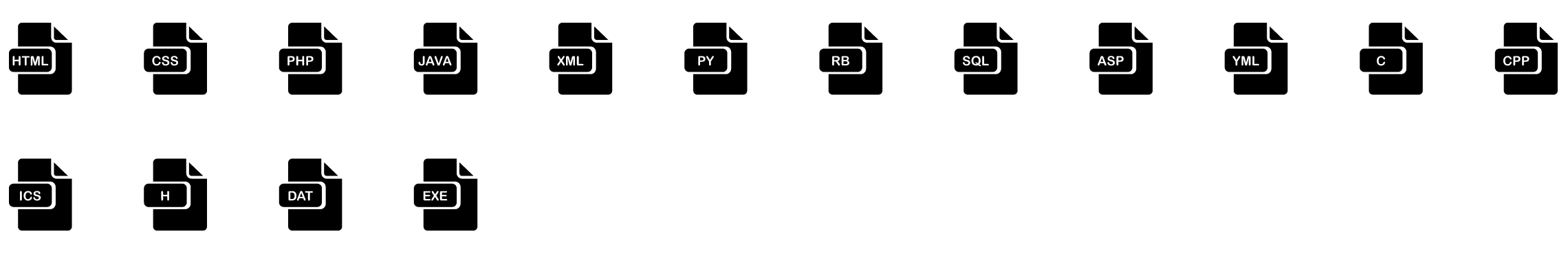 filetype-programming-glyph-icons-preview