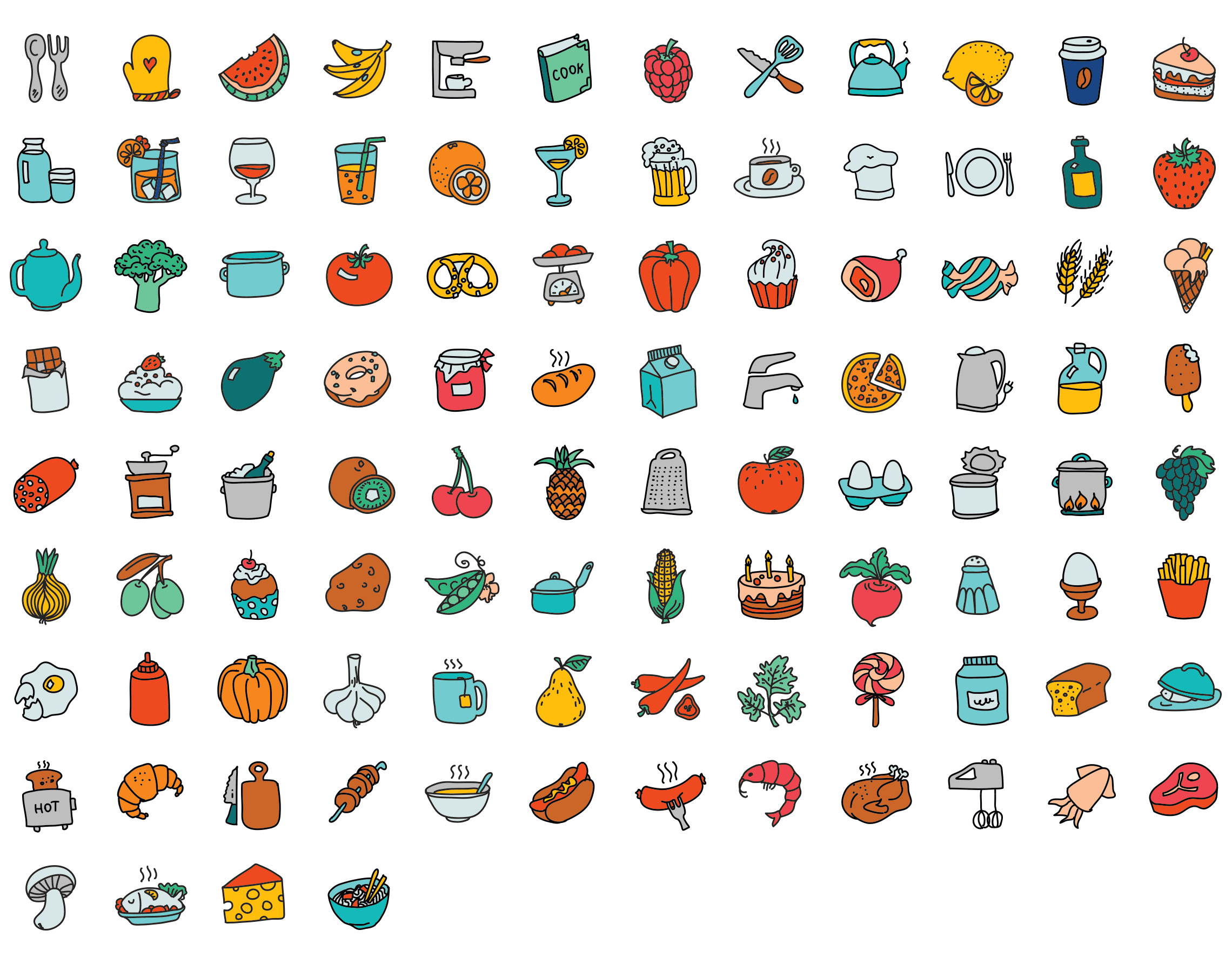 Download Hand Drawn Doodle Icon Set Round Icons