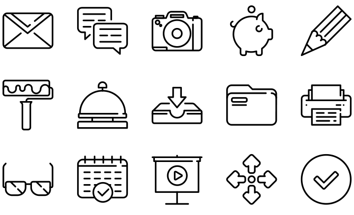 Download 7000 Vector responsive icons pack on Round Icons Premium