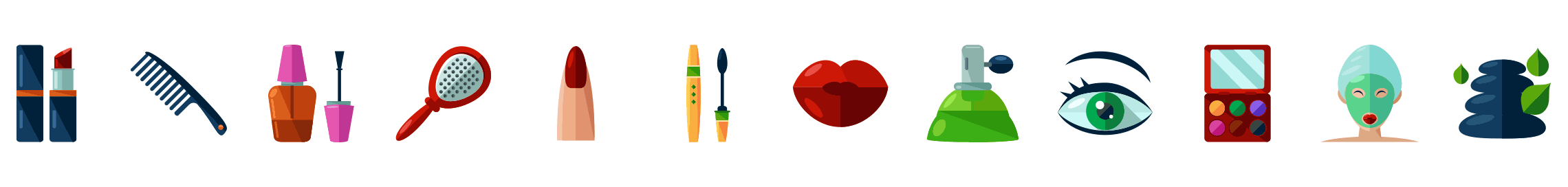 Beauty-flat-icons