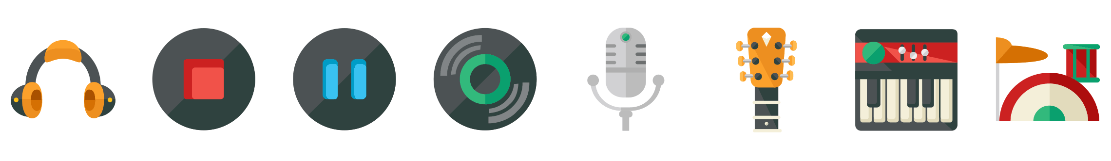 Entertainment-flat-icons