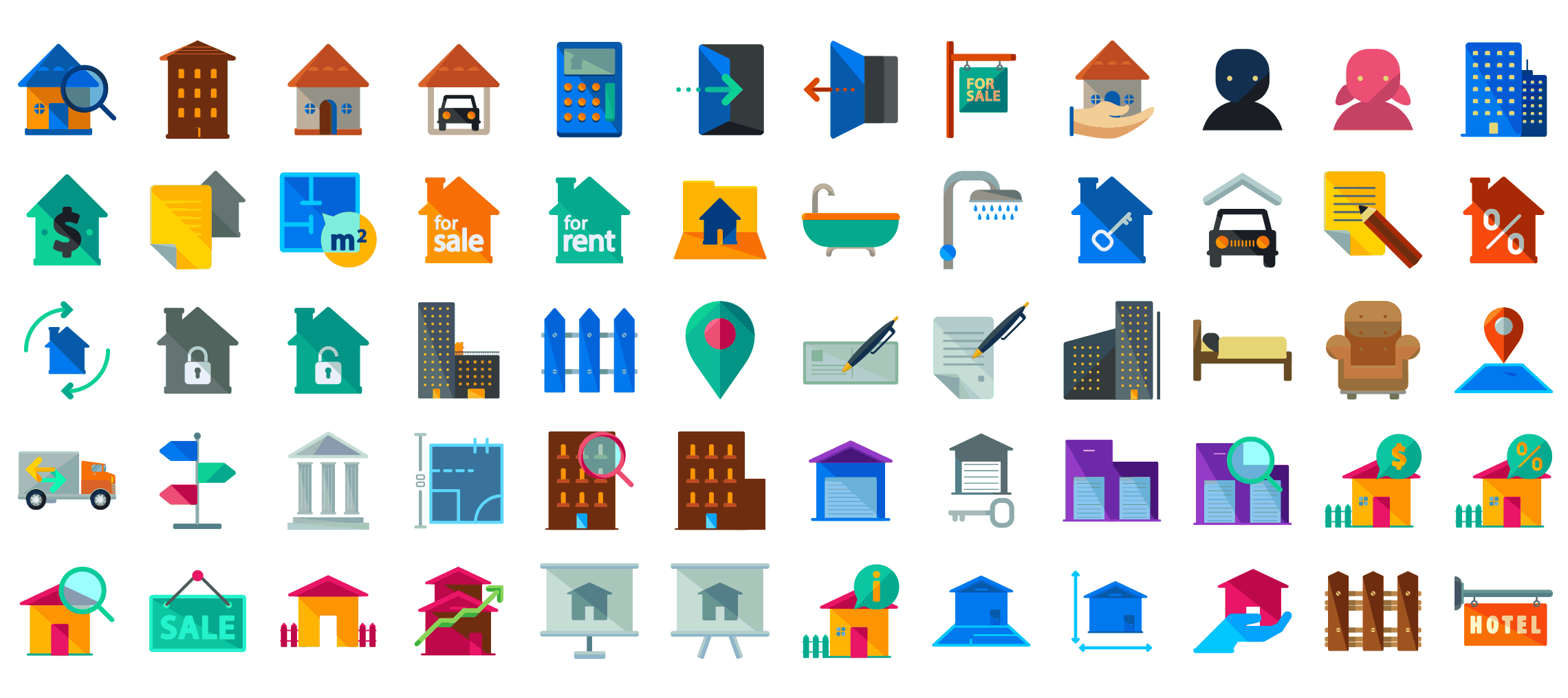 3000 Flat Icons in Sketch, Illustrator, SVG and PNG