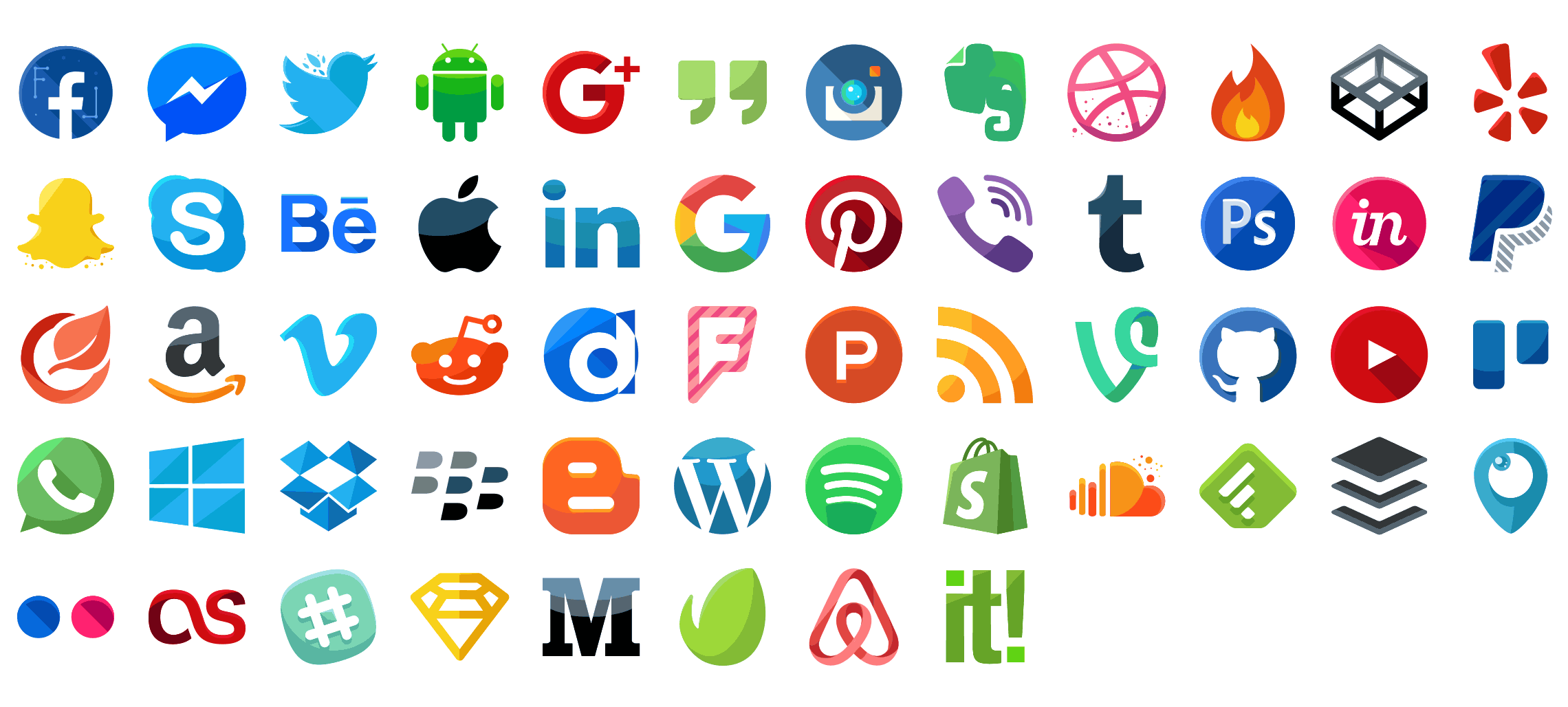 Social-Media-flat-icons