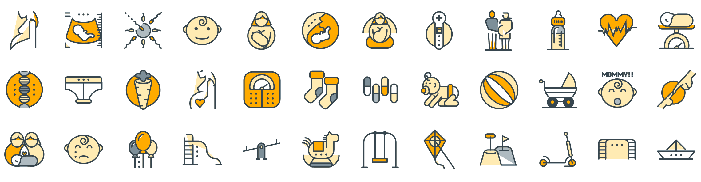 babycare-and-pregnancy-funline-icons-preview