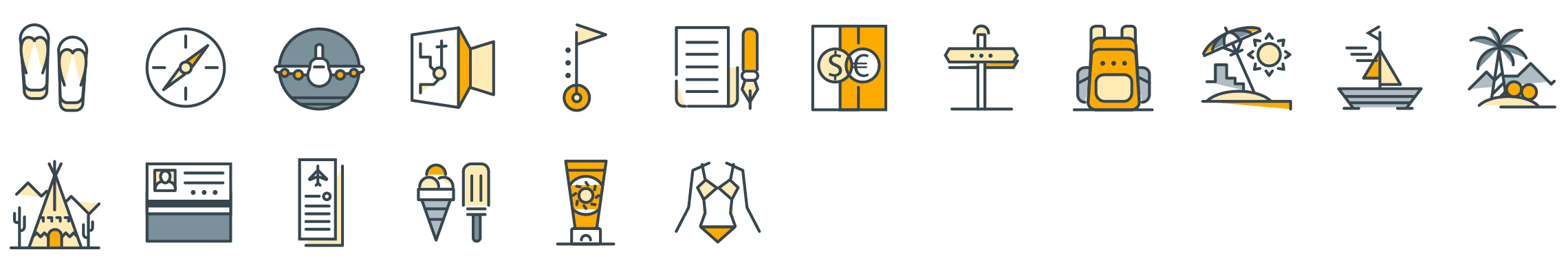 summer-vacation-funline-icons-preview
