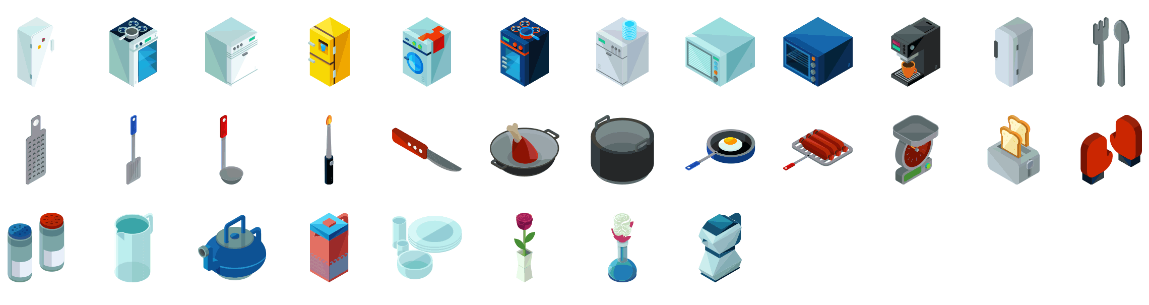 kitchen-appliances-isometric-icons-preview