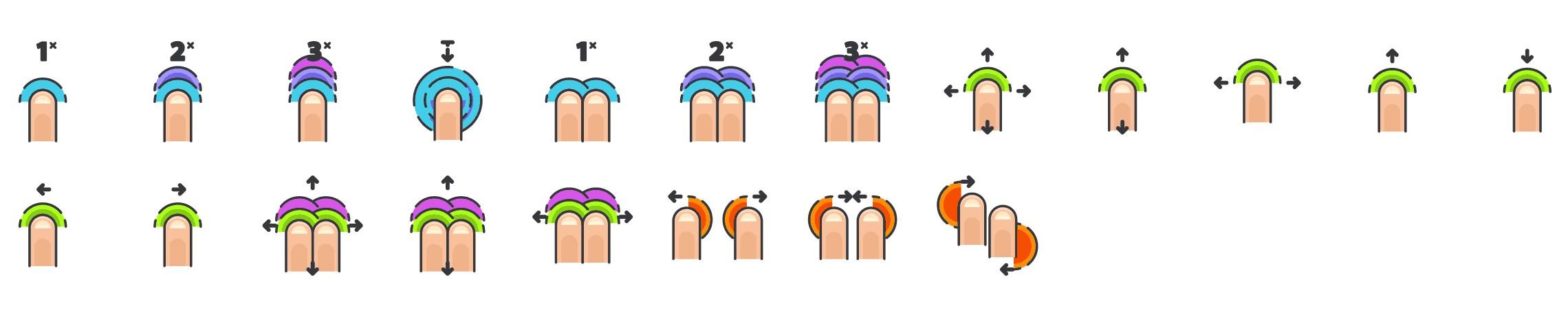 Touch-Gestures-outline-icons