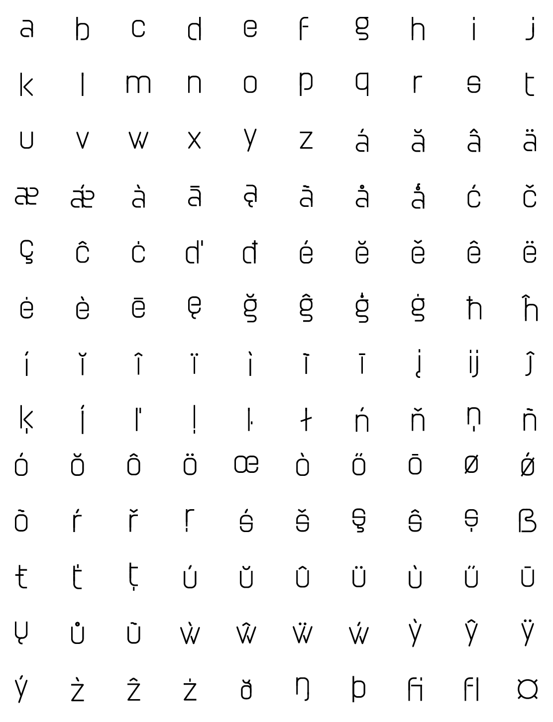 Alphabet and Symbol Line Icons