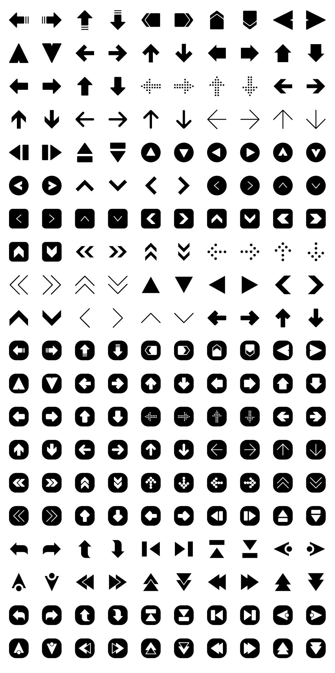arrows solid icons