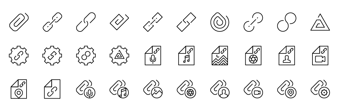 Attachment Line Icons