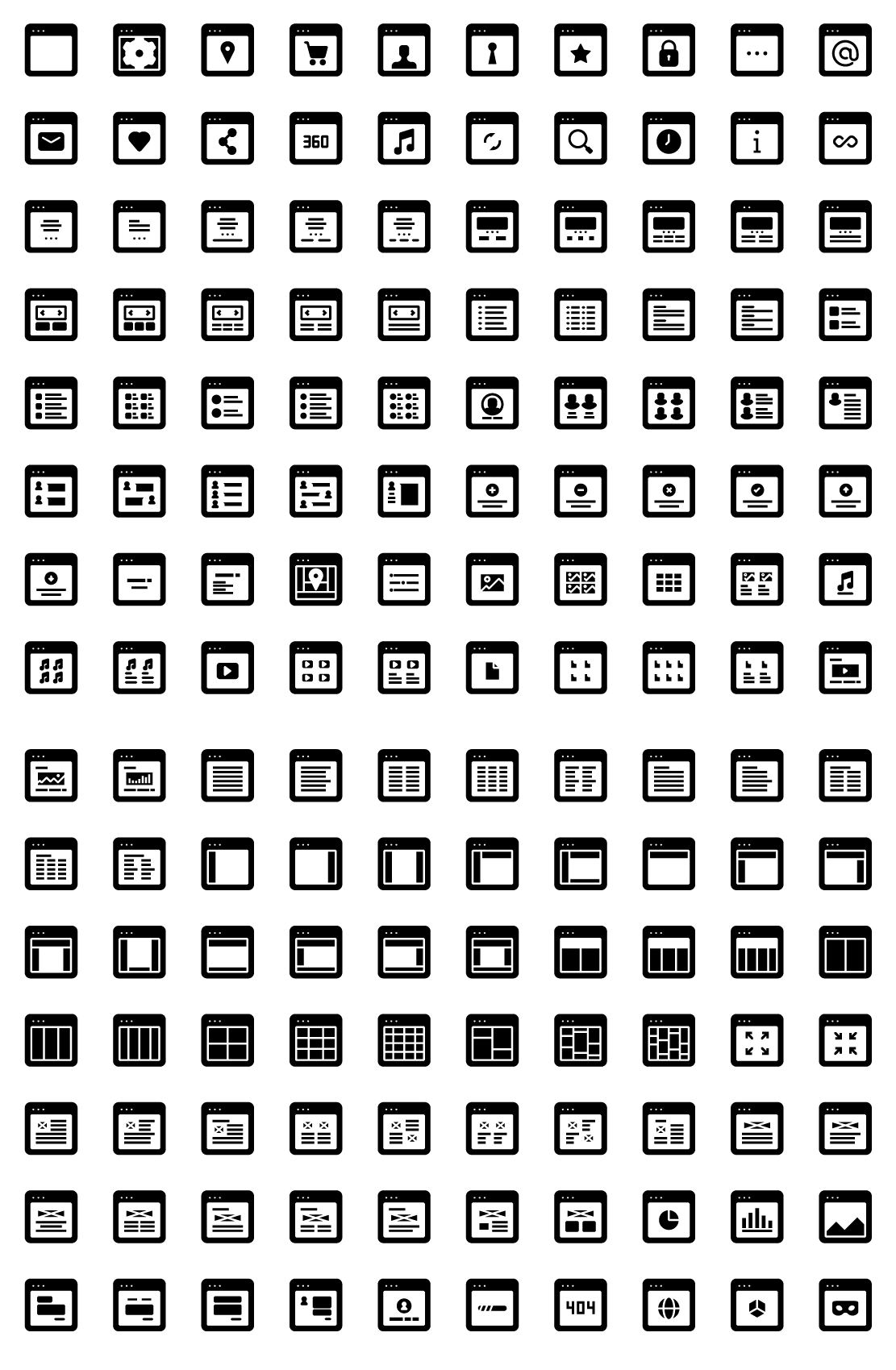 Browsers Solid Icons