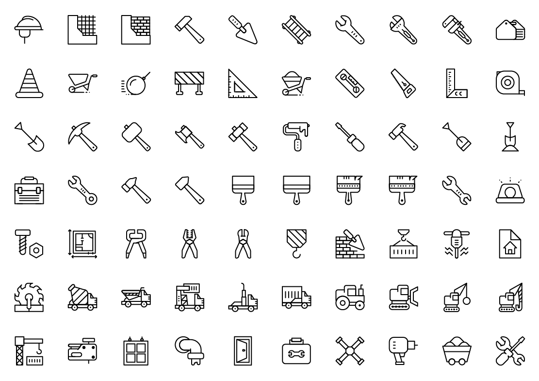 Construction Line Icons