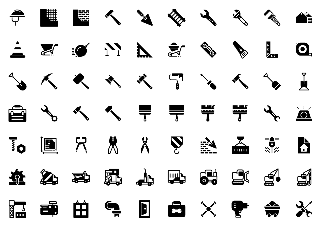 Construction Solid Icons