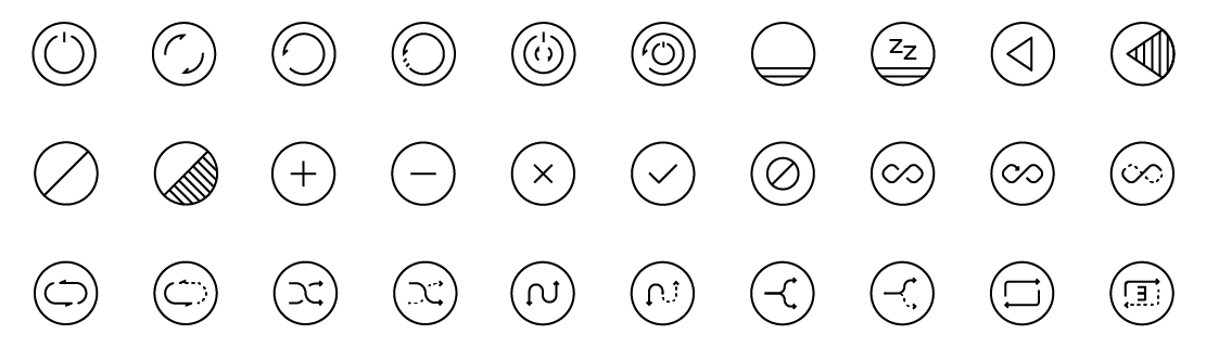 Controls Line Icons