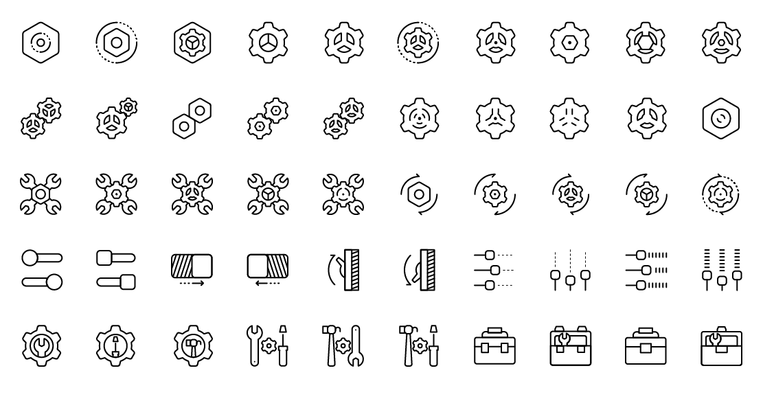 device main settings line icons