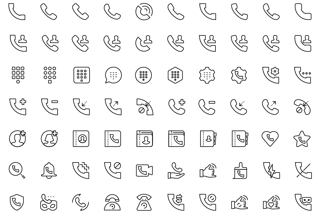 dialer line icons