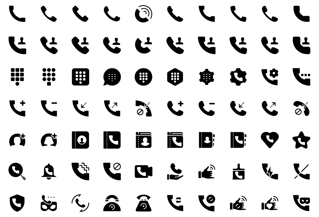 dialer solid icons