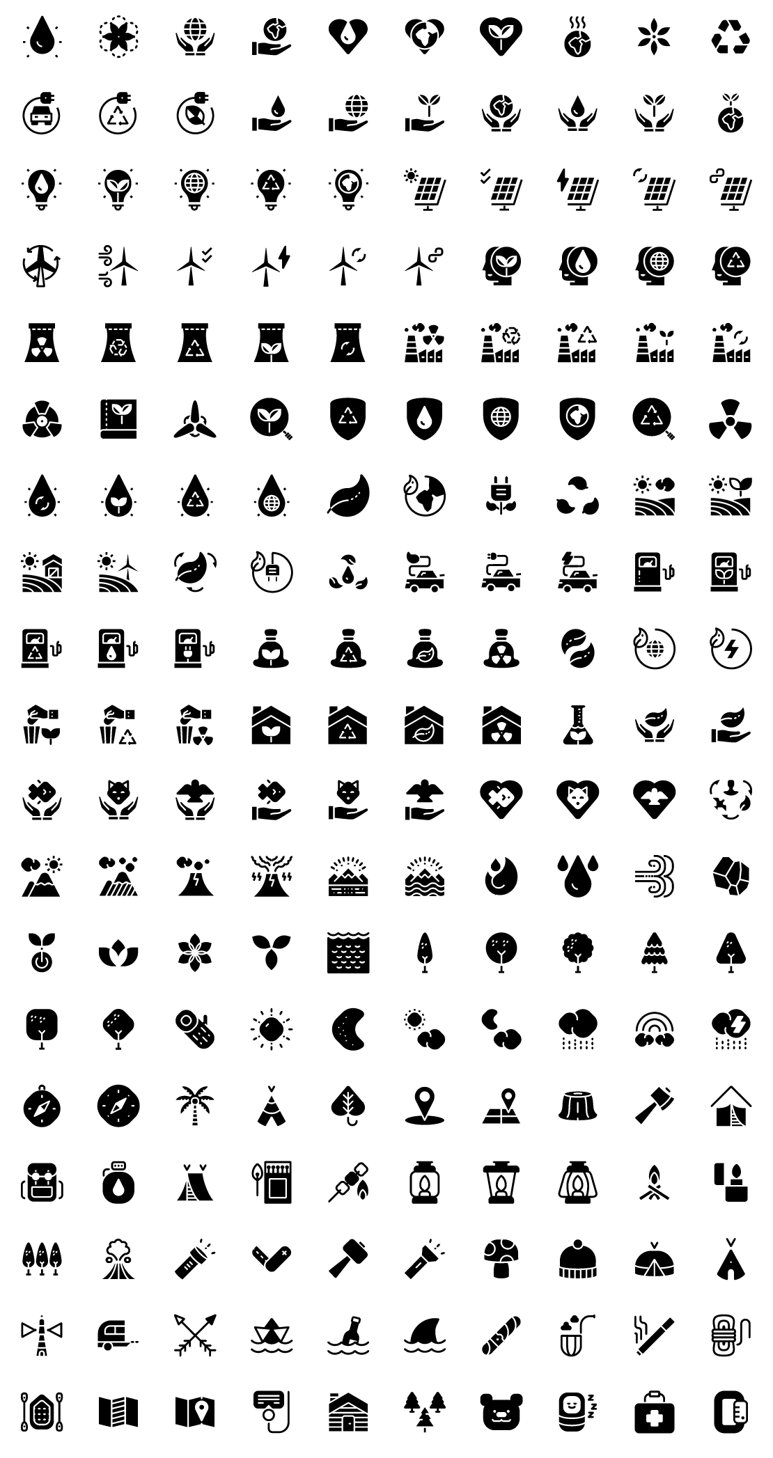 ecology solid icons