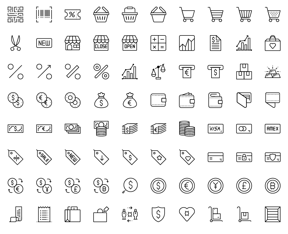 economy line icons