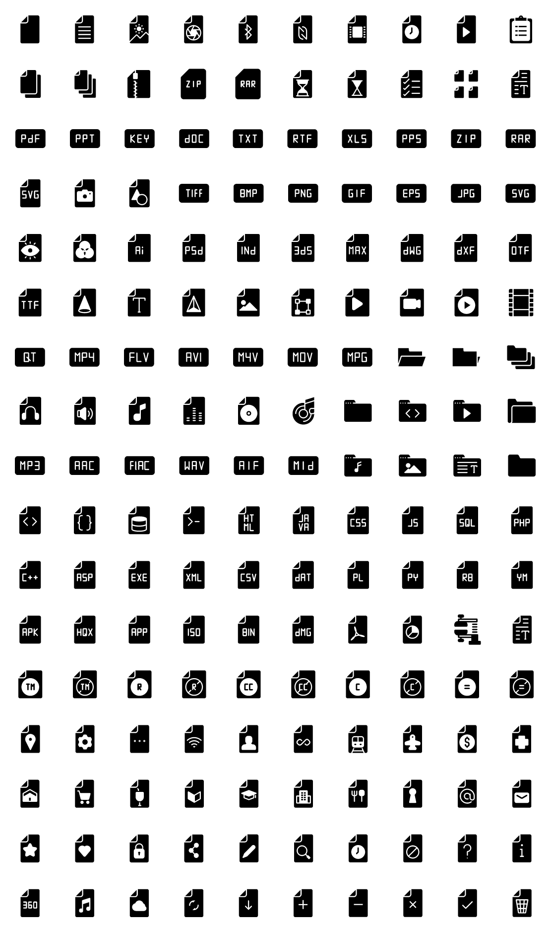 Files Solid Icons