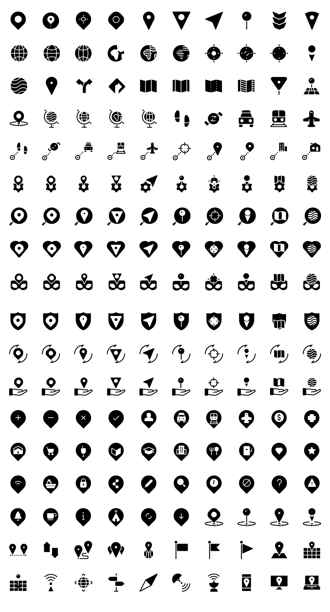 maps and location solid icons