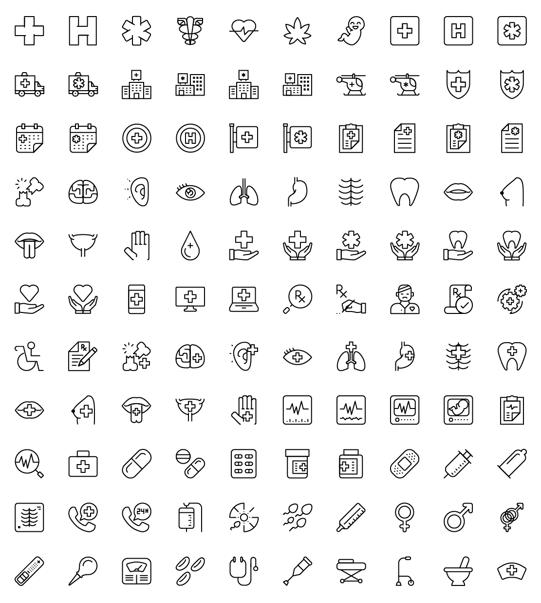medical Line icons