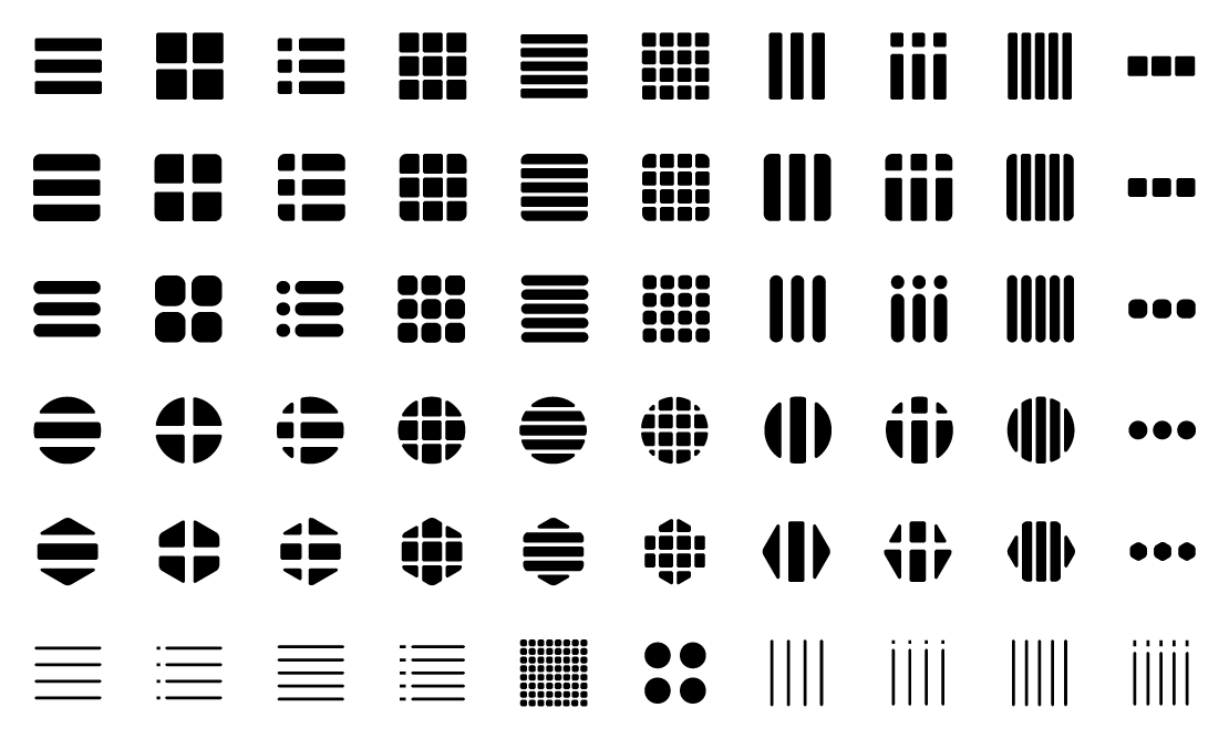 Menu Solid Icons