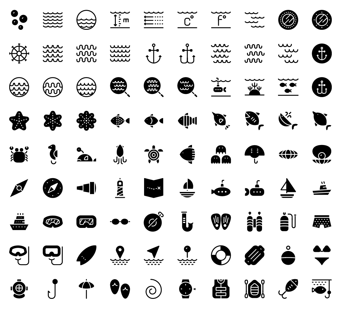nautical solid icons