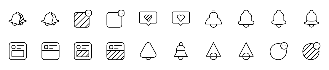 Notification Line Icons