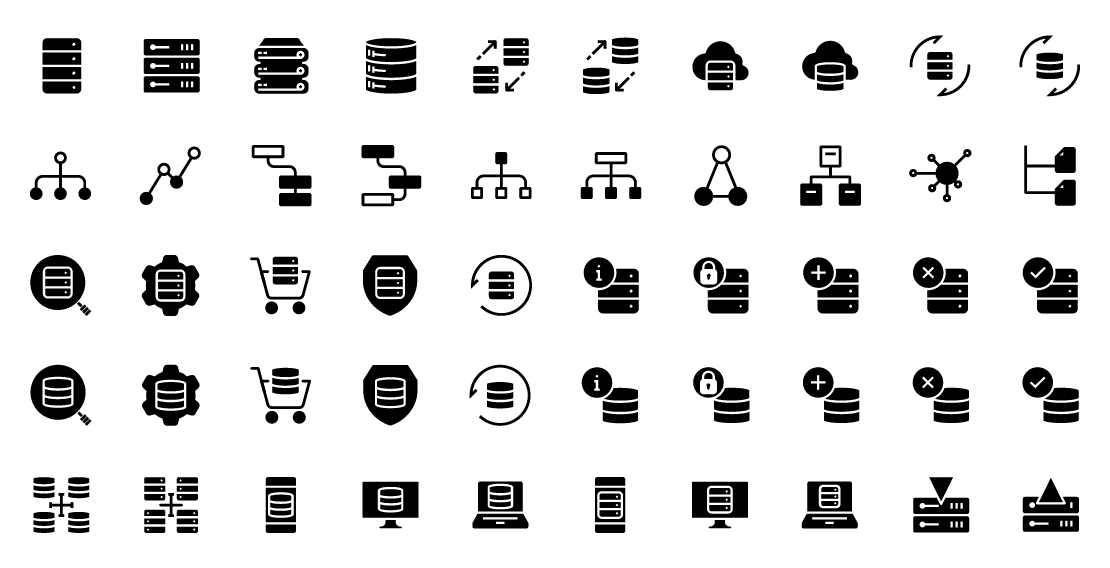 Server Solid Icons
