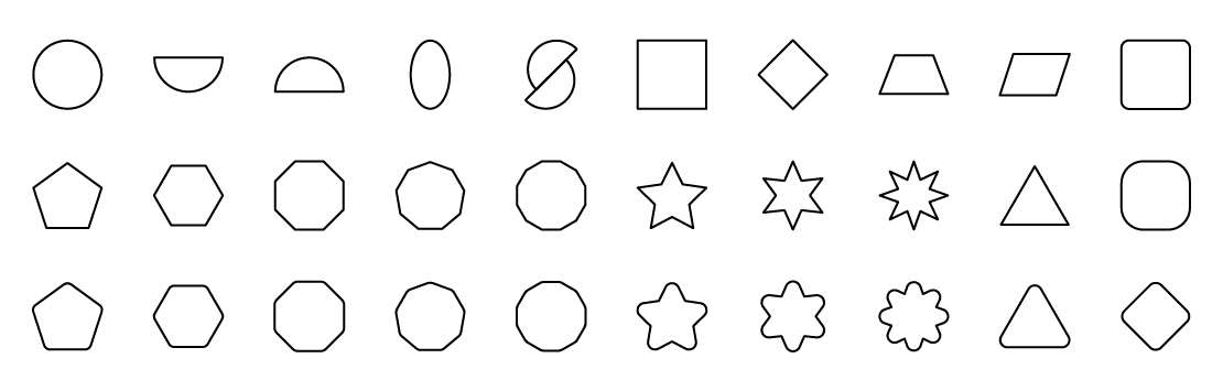 Shapes Line Icons