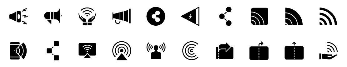 share solid icons