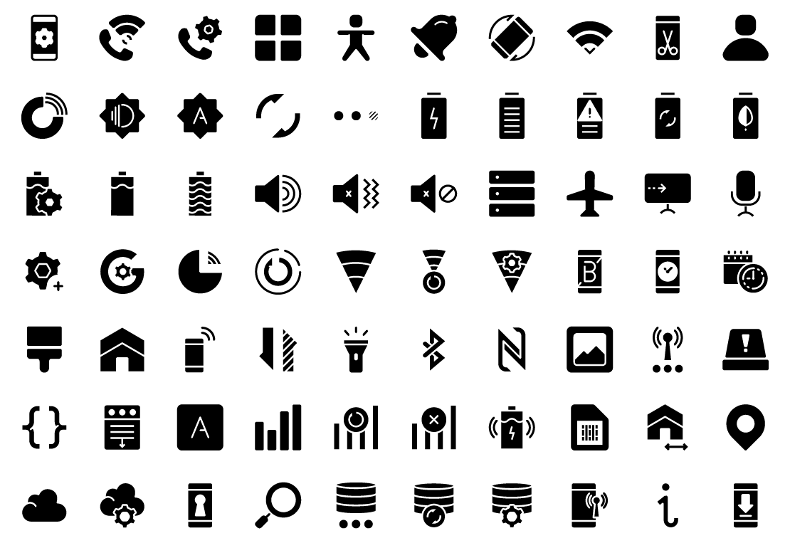 14,000 Native line and solid icons pack - Round Icons