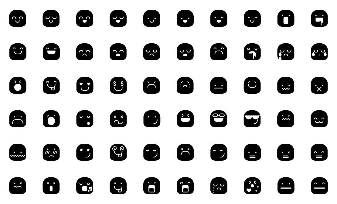 smileys solid icons