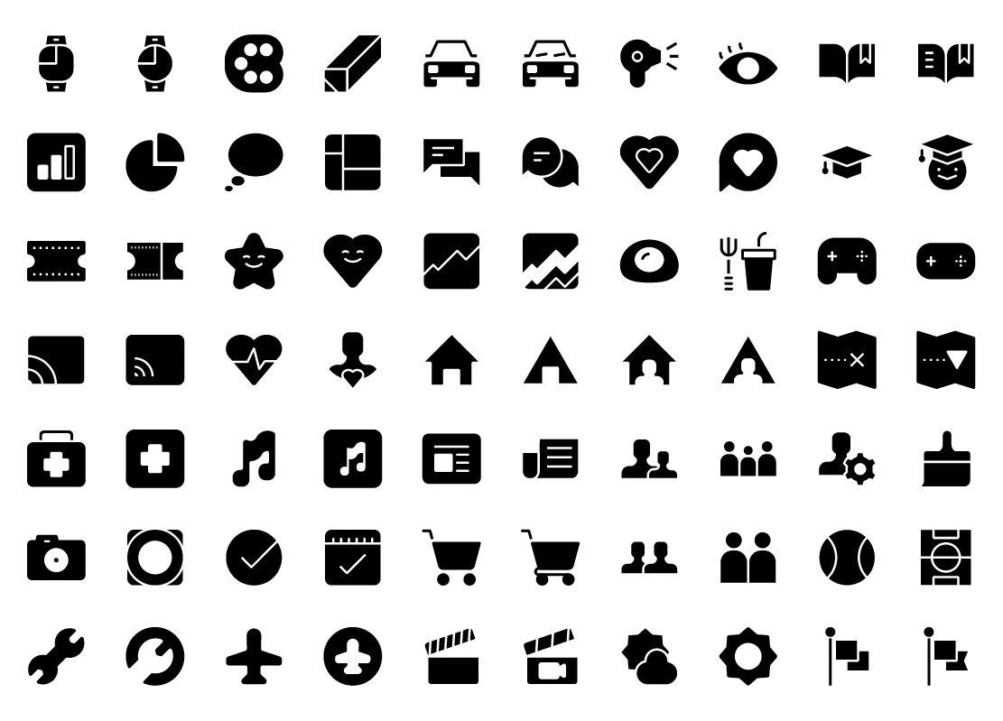 store main categories solid icons