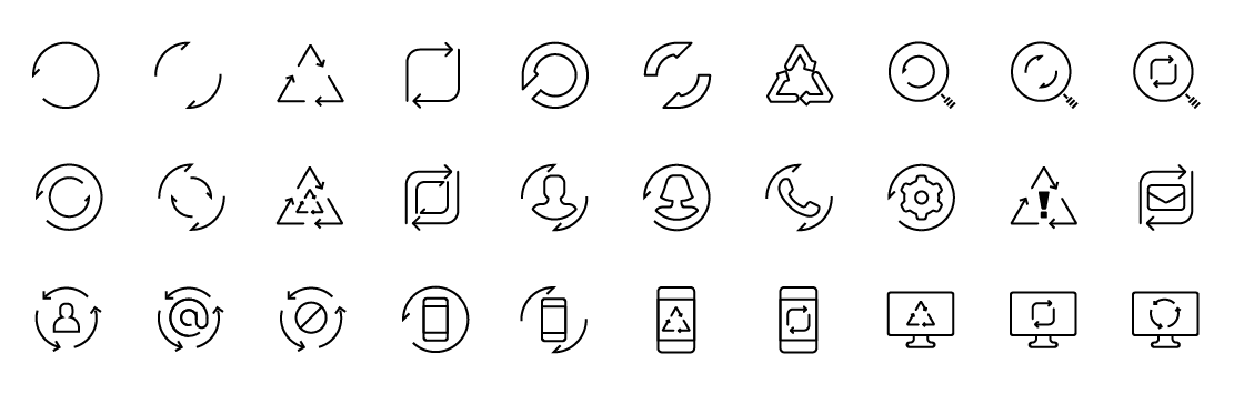 Sync Line Icons