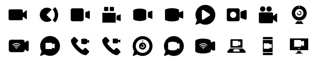 Video Call Solid Icons