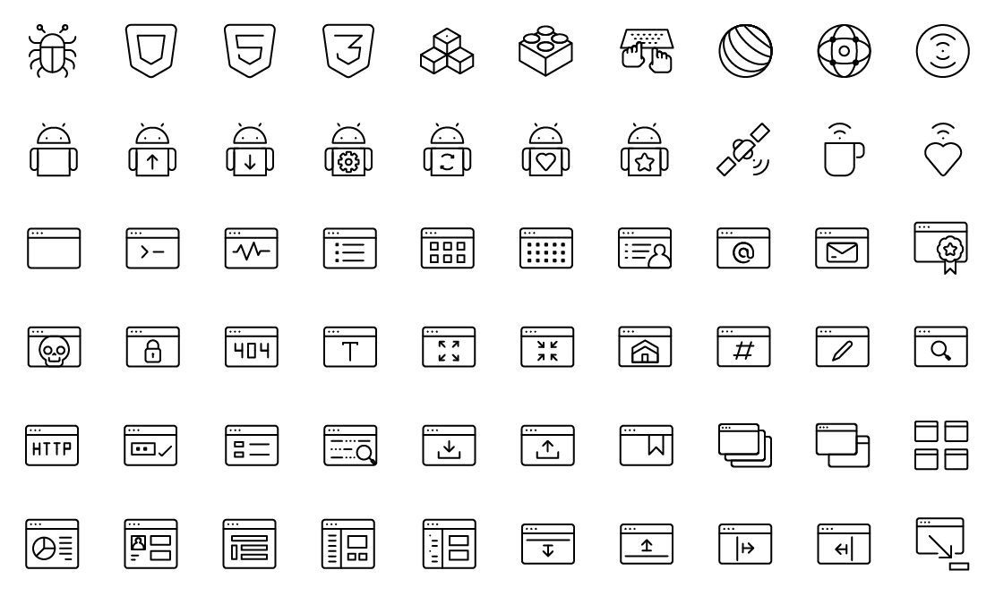 Web Dev Line Icons