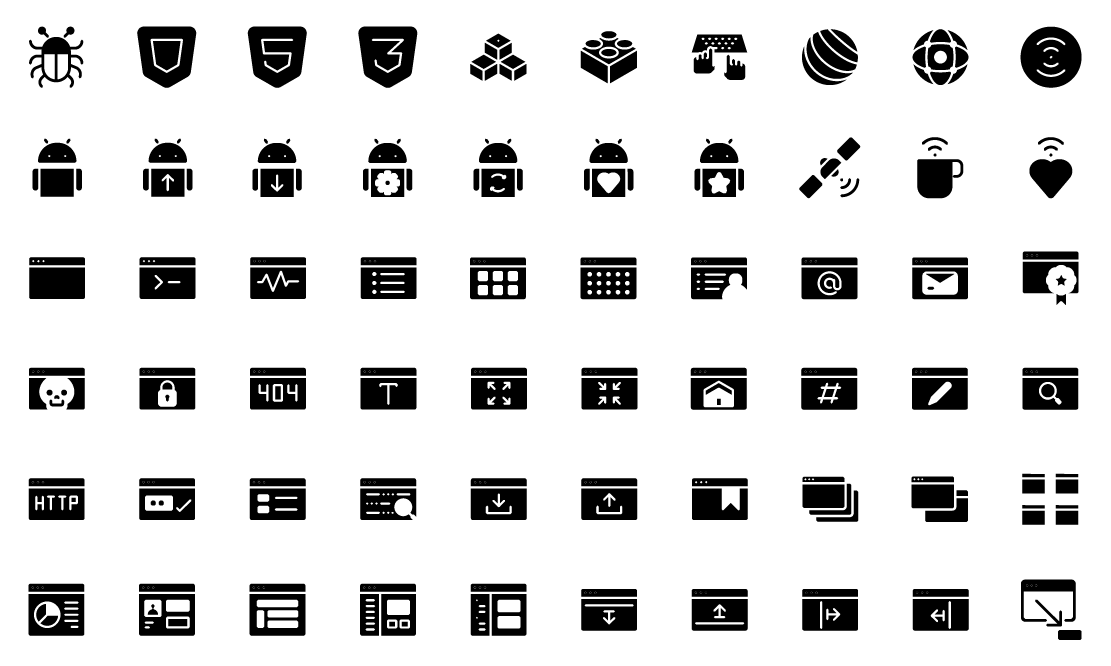 Web Dev Solid ICons