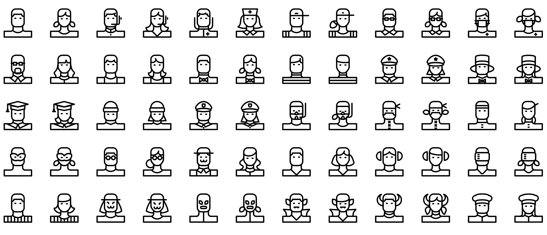 avatars-line-icons-preview