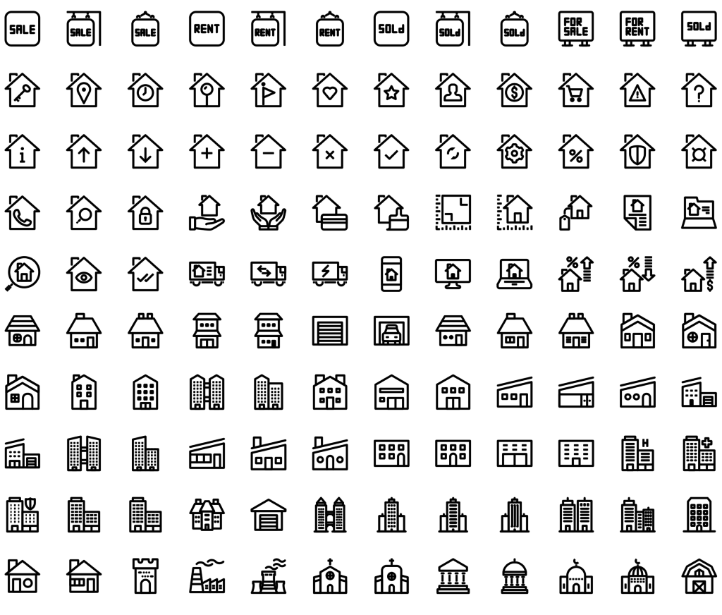 7,000 Native line icons pack - Round Icons Premium