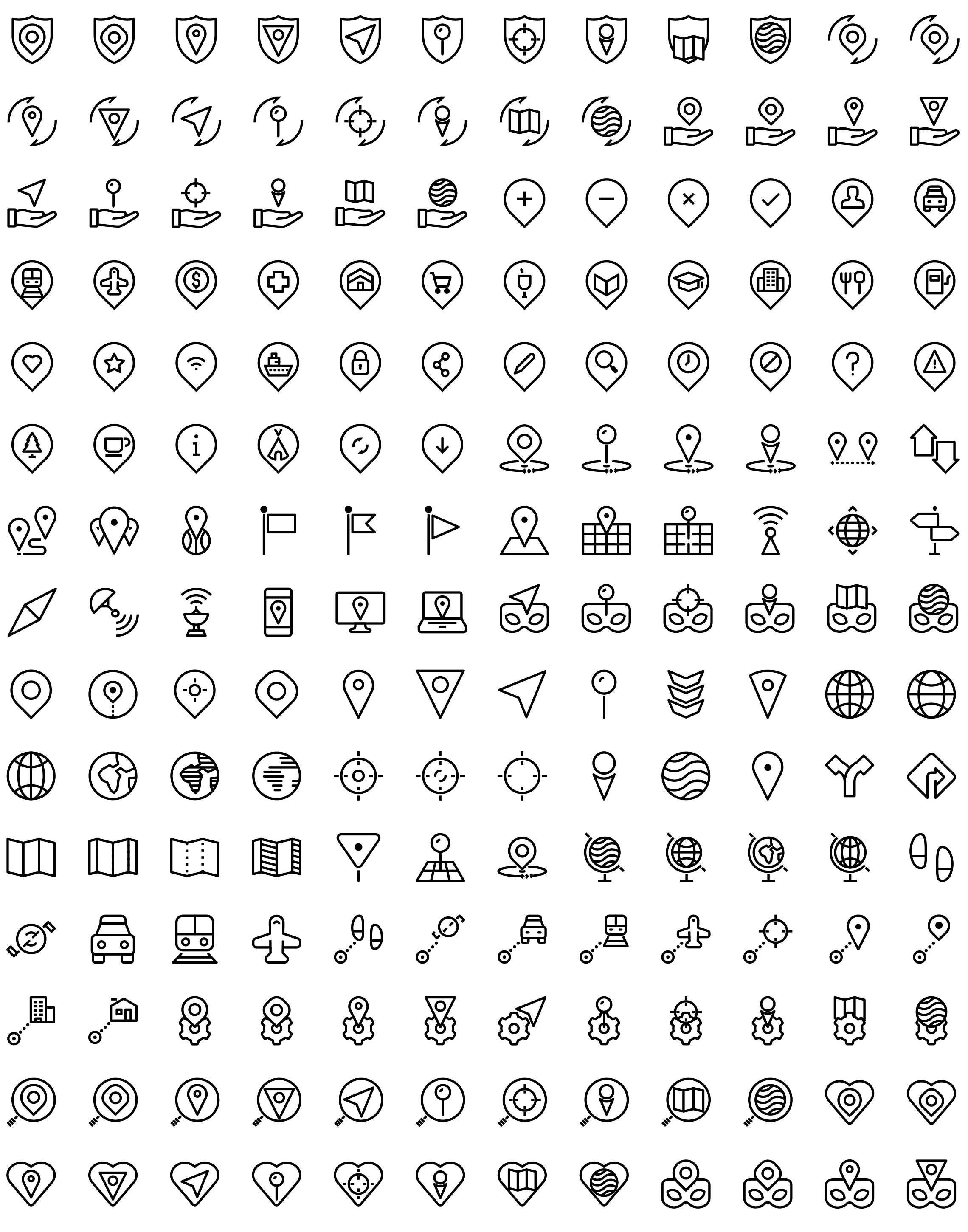 maps-and-locations-line-icons-preview