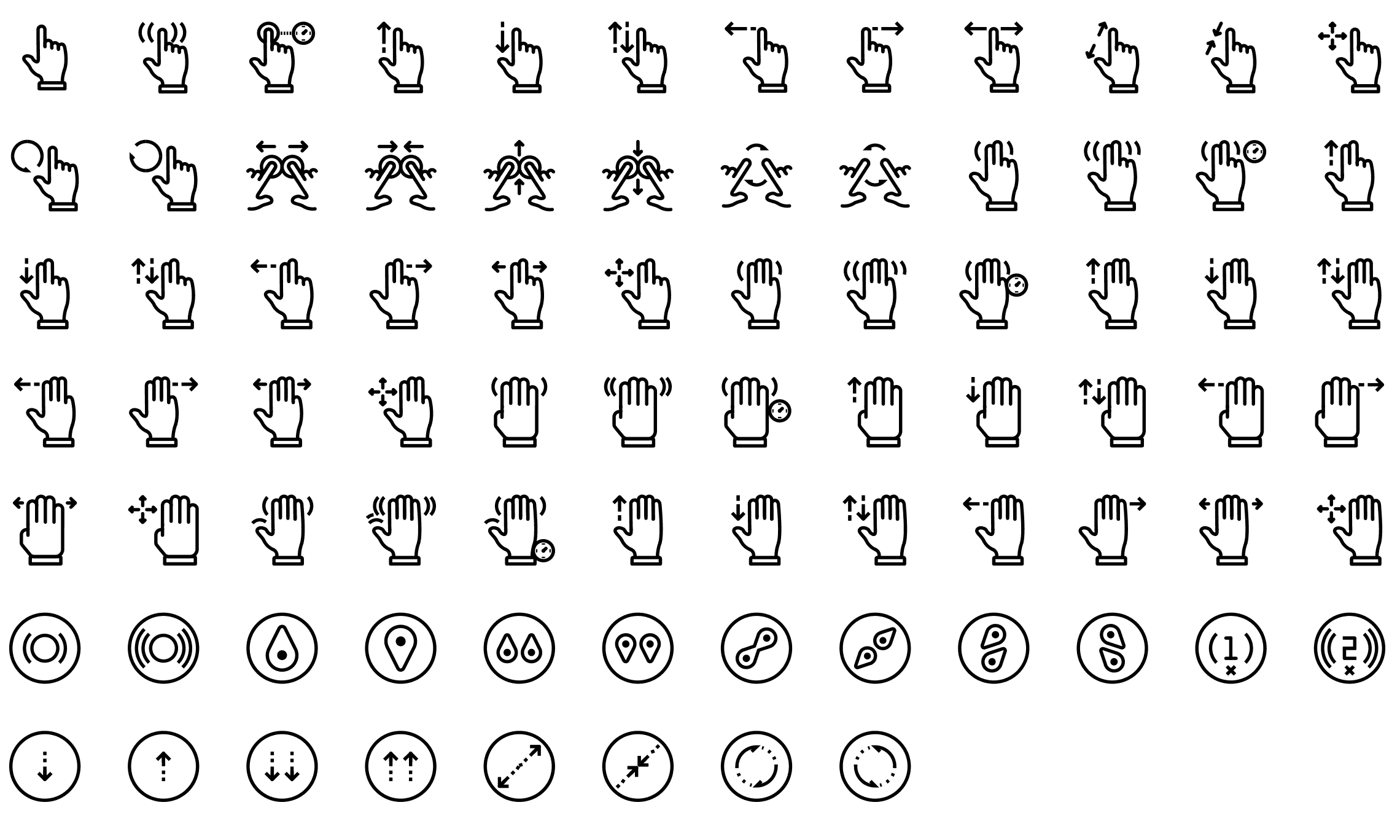 touch-gestures-line-icons-preview