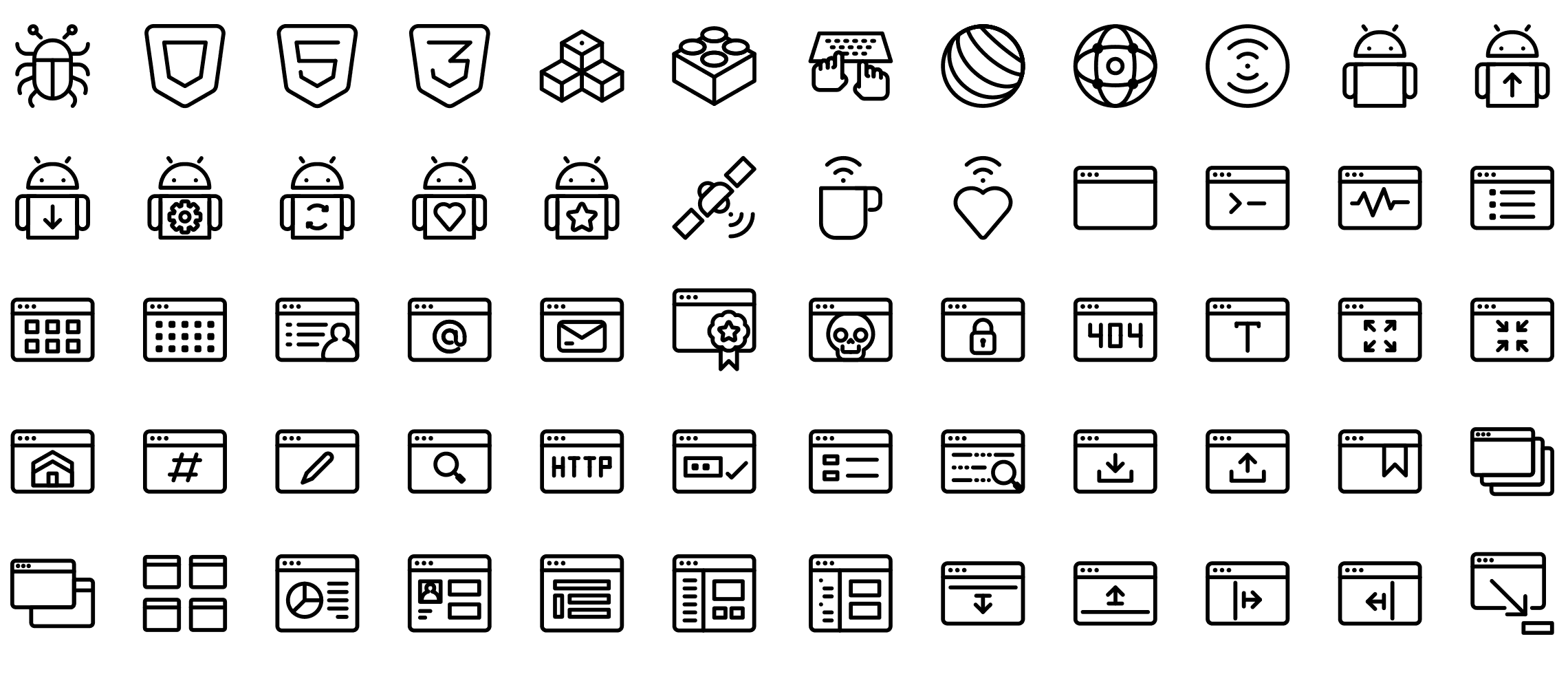 web-development-line-icons-preview