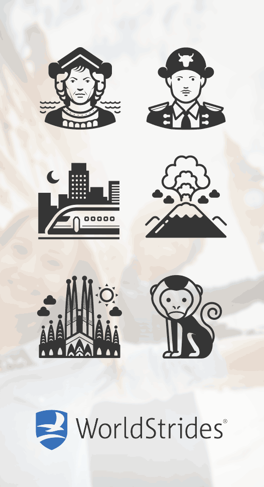 World Strides custom line icons