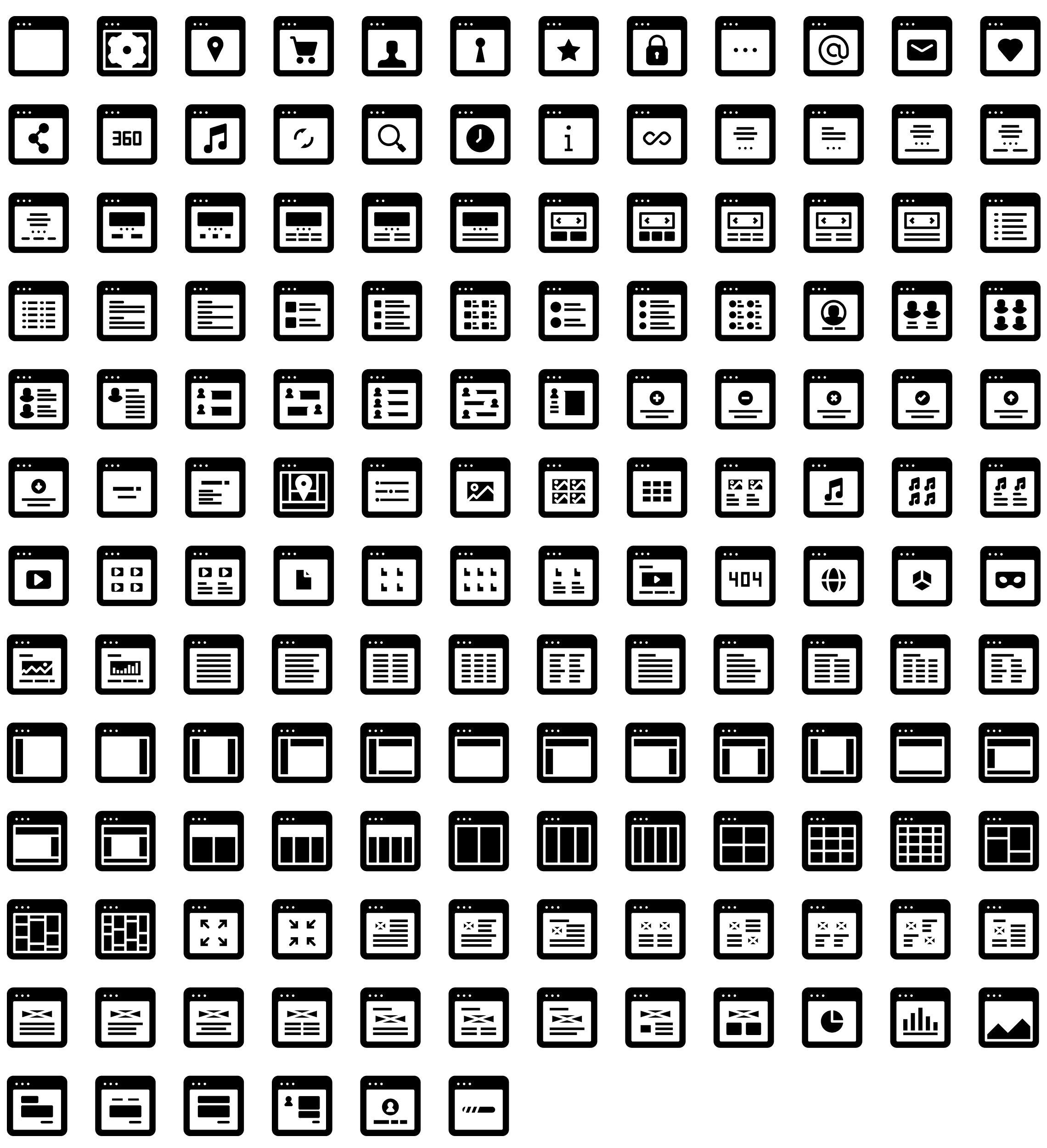 browsers-glyph-icons-preview