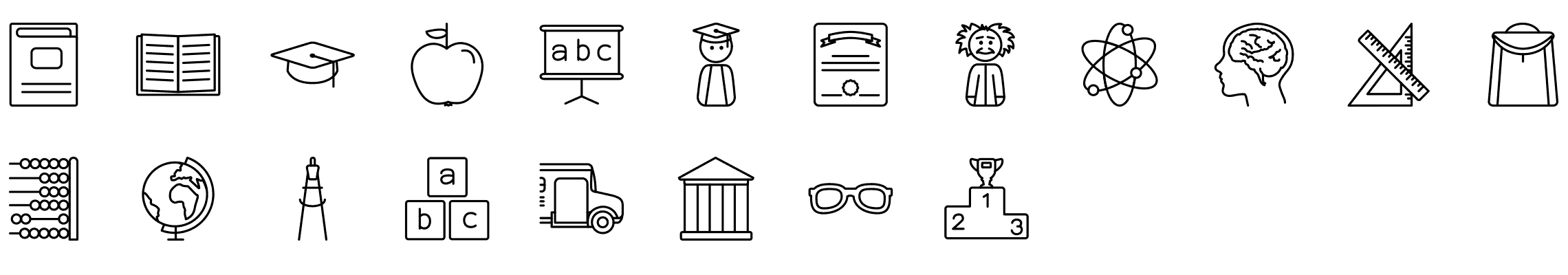 education-line-icons-preview