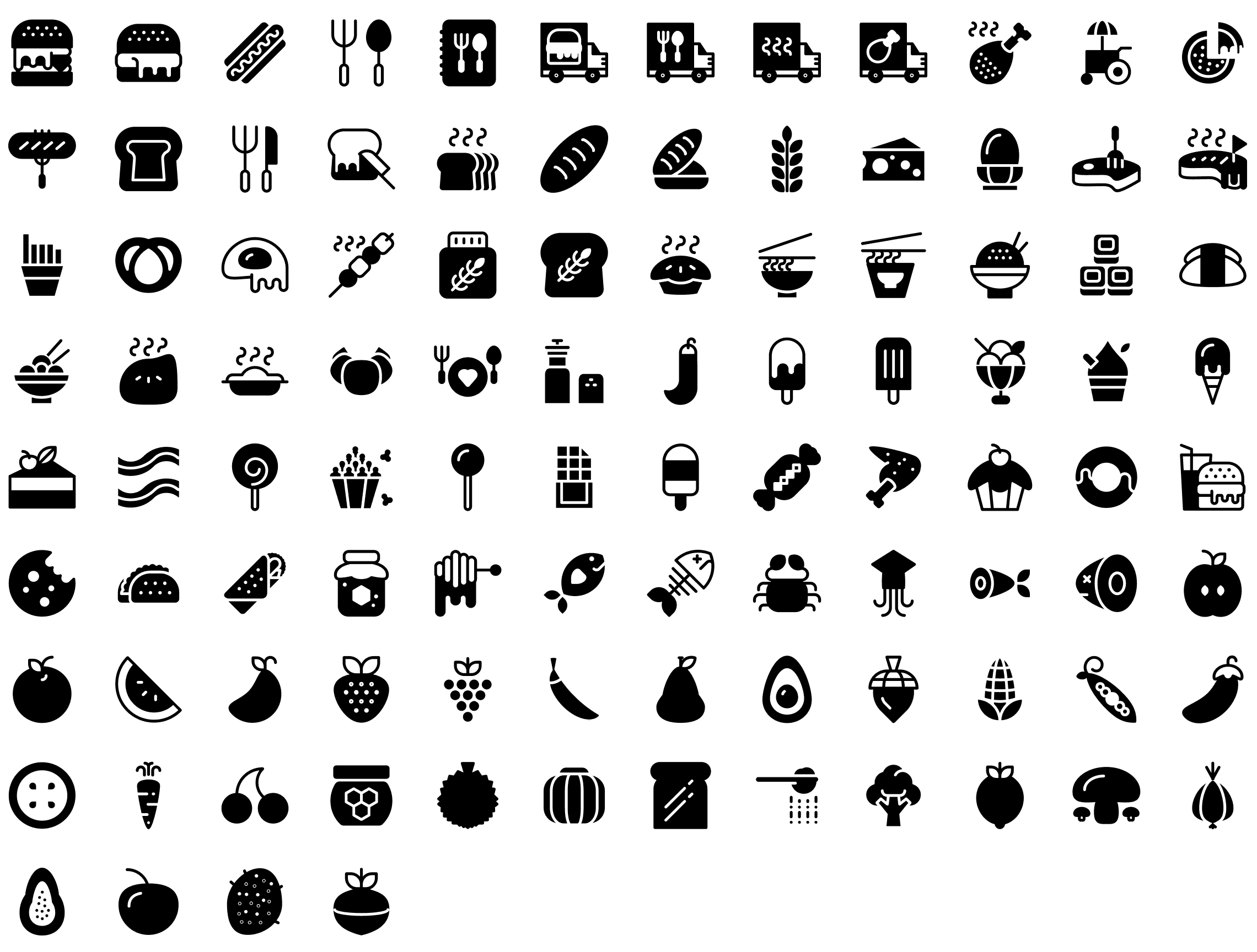 food-glyph-icons-preview